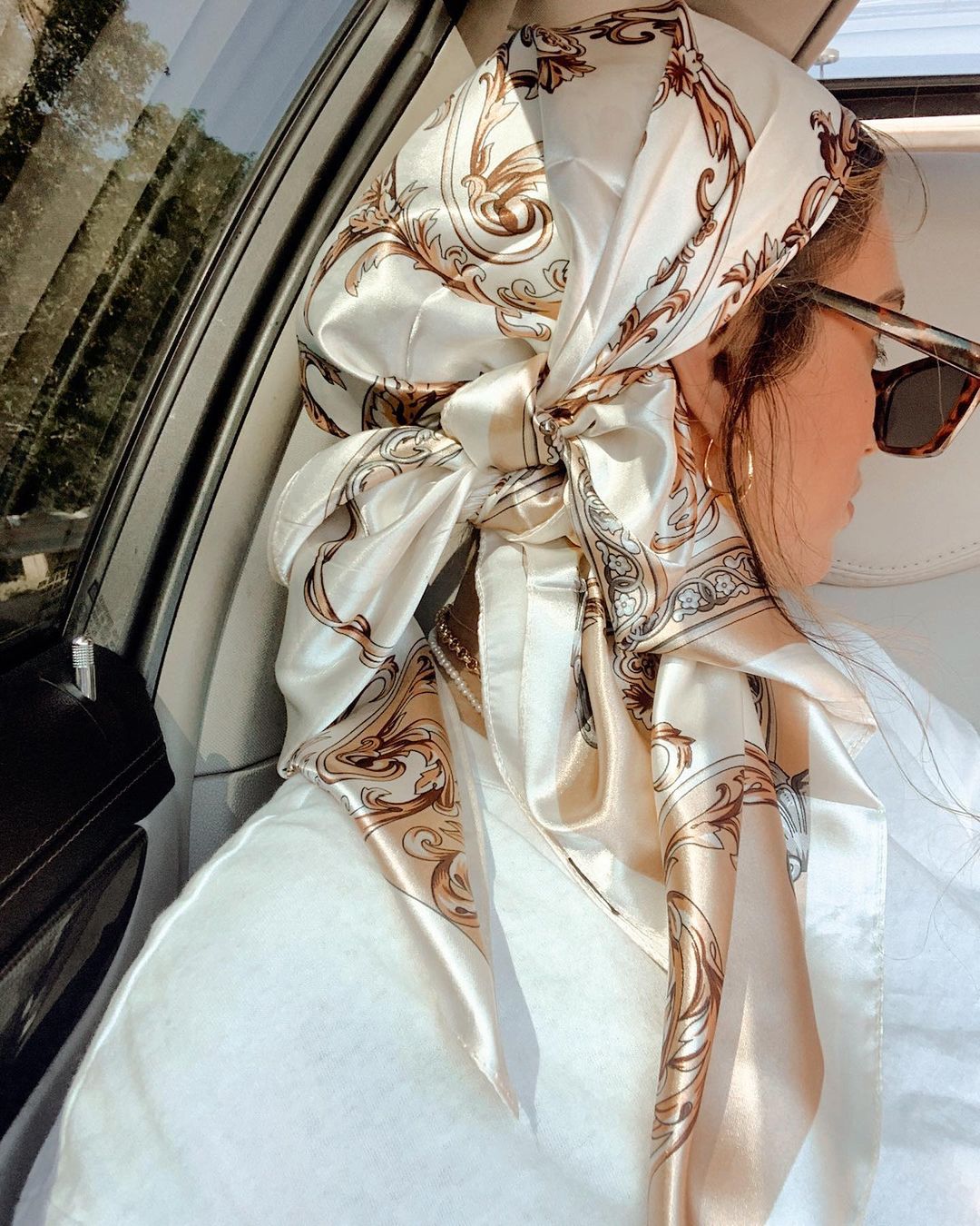 Scarf Silk Square - Saten Kare Eşarp Kadın Müslüman Başörtüsü