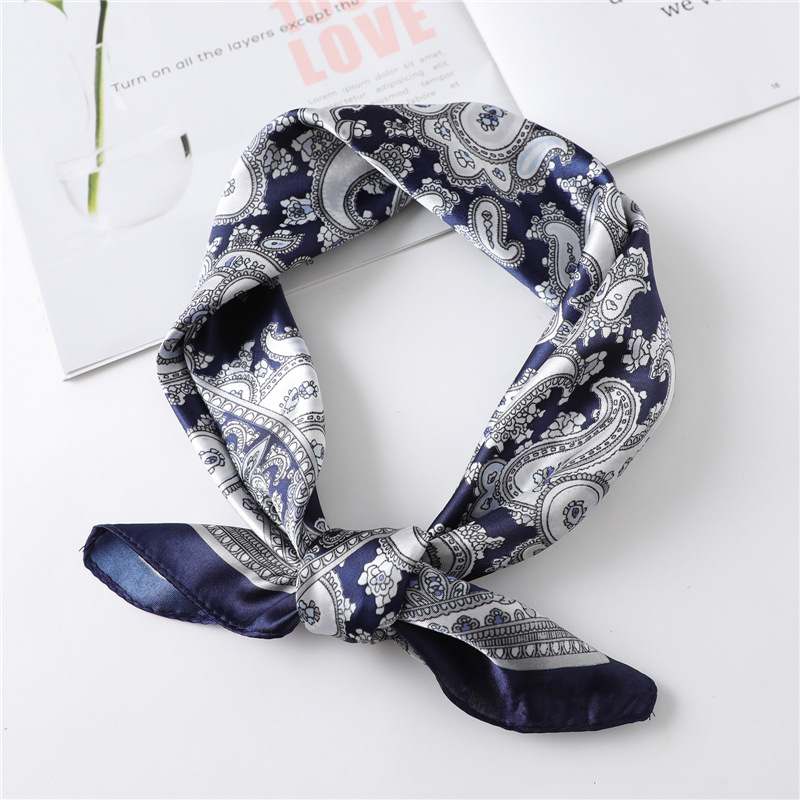 Scarf Silk Square - 60cm lüks kare ipek eşarp kadınlar
