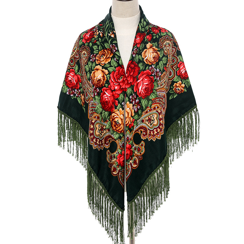 Bandana Cotton - 135*135cm kadın rus tarzı büyük kare