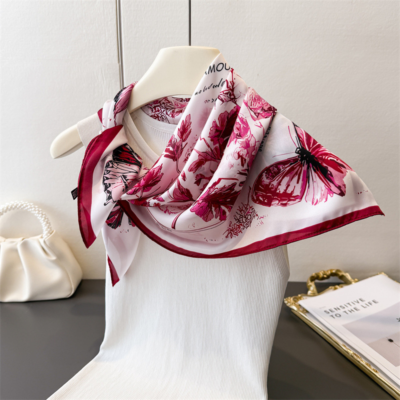Vintage Kelebek Kroki Kare ipe - Ascot Neck Scarf incelemesi ve fiyatı