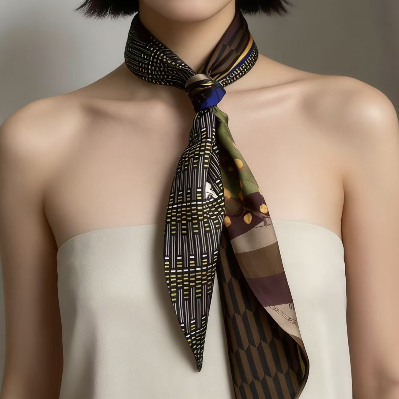 Lüks Baskılı Uzun Saç Kurdeles - Silk Neck Scarf incelemesi ve fiyatı