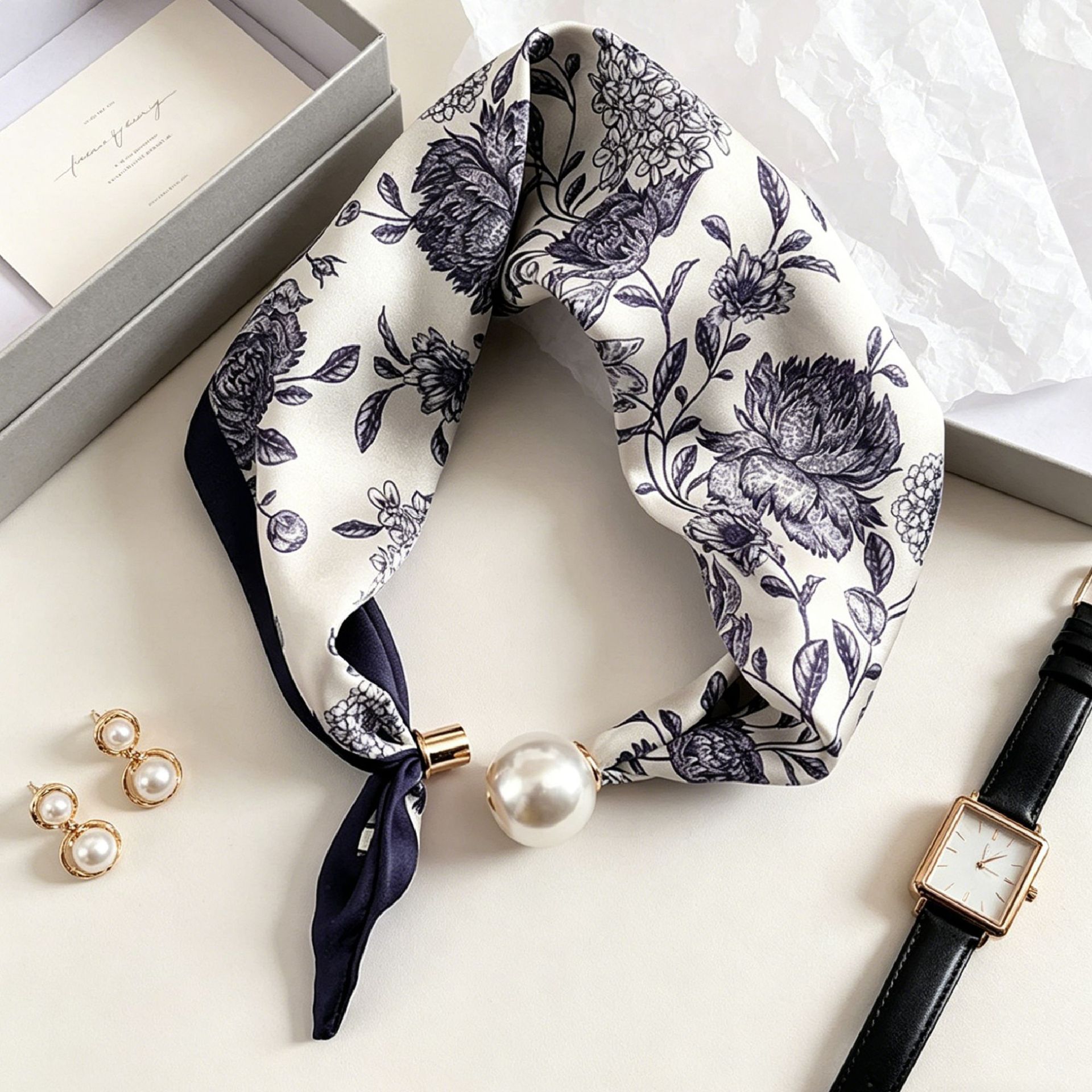 Lüks Şövalye Inci Manyetik Eşa - Ascot Neck Scarf incelemesi ve fiyatı