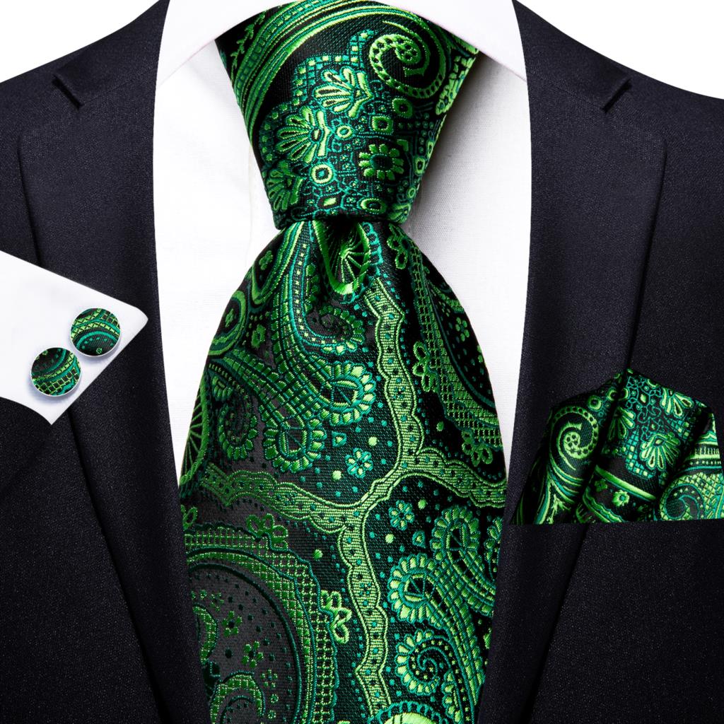 Paisley çizgili yeşil ipek kra - Silk Tie Striped incelemesi ve fiyatı