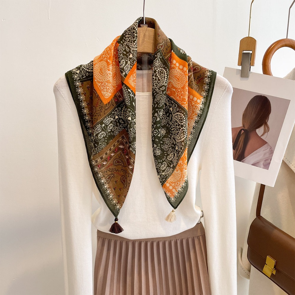 Püsküllü Eşarp Kadın Kare Pamu - Bandana Cotton incelemesi ve fiyatı
