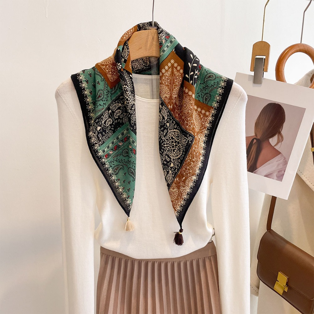Püsküllü Eşarp Kadın Kare Pamu - Bandana Cotton incelemesi ve fiyatı