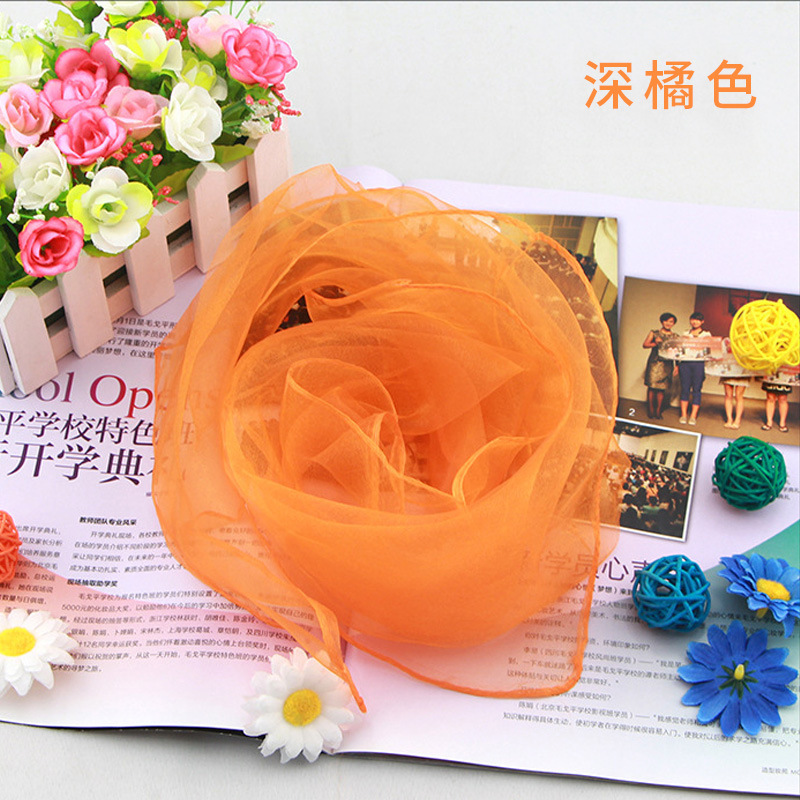 Düz renk şifon küçük ipek eşar - Scarf Silk Square incelemesi ve fiyatı
