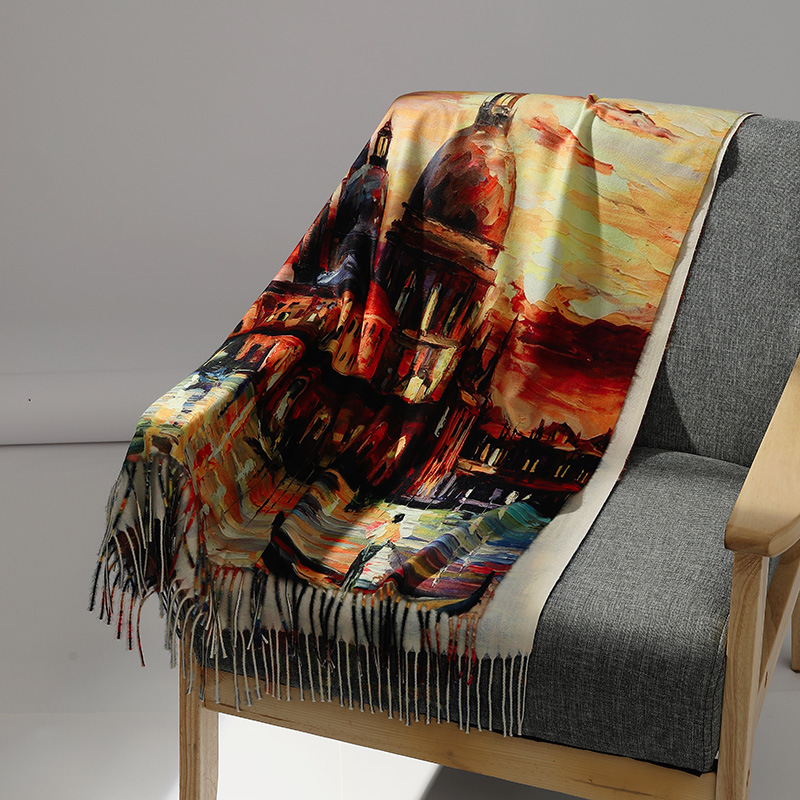 Lüks Marka Yağlıboya Kaşmir Eş - Muffler Men Wool incelemesi ve fiyatı