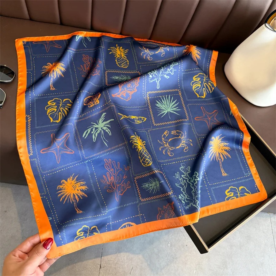 Mavi Baskılı İpek Kare Eşarp K - Bandana Cotton incelemesi ve fiyatı